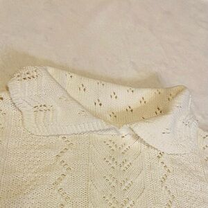 Vintage Cream Knit Blouse
